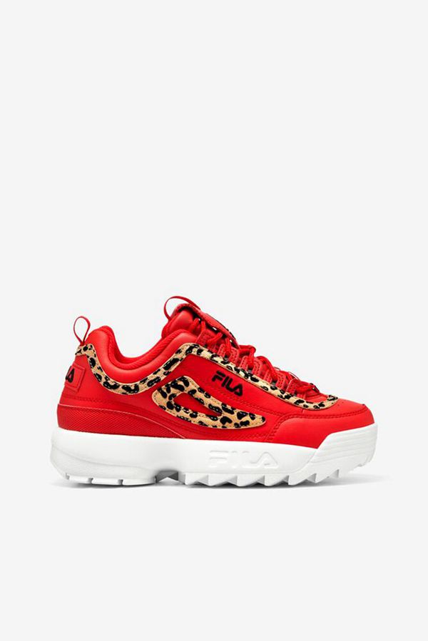 Tênis Fila Mulher Vermelhas/Pretas/Branco - Fila Disruptor 2 Leopard Loja Online Portugal,UHYQ-43179